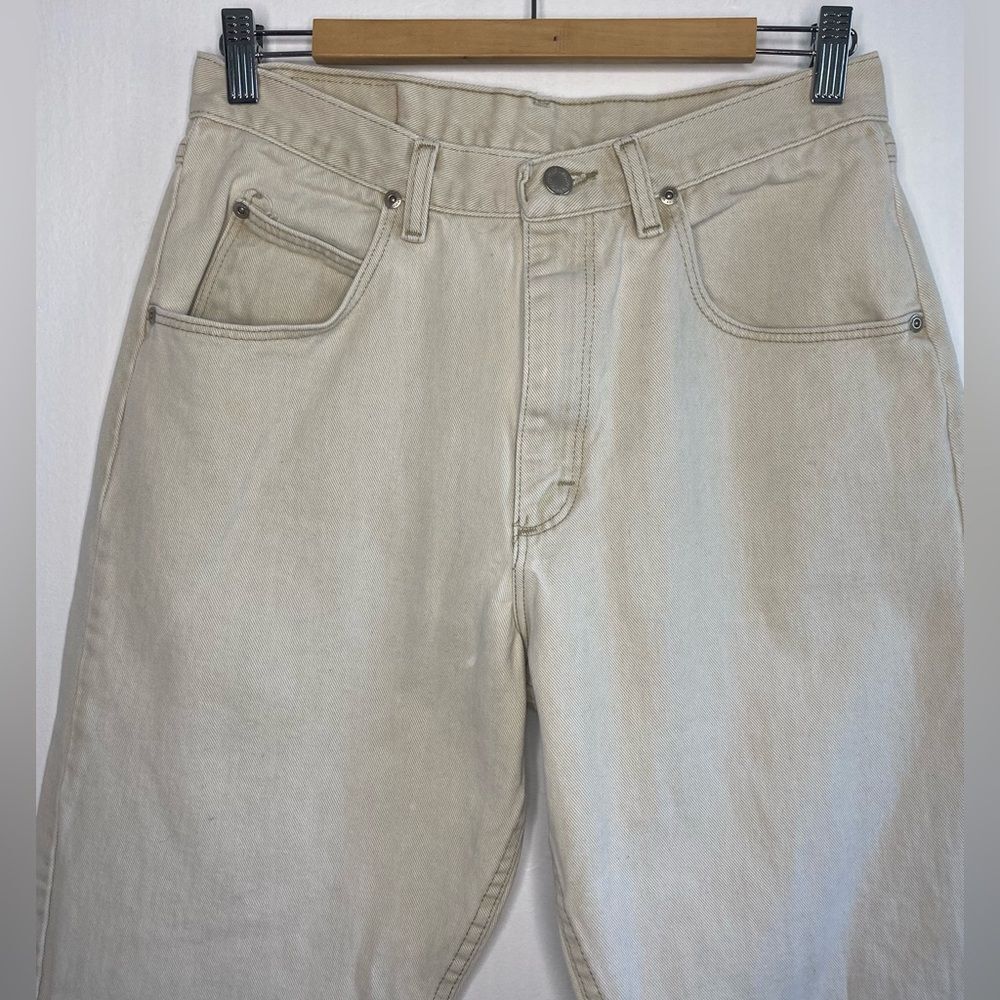 Wrangler Silver Edition Cream Jeans Size 32 Straight leg regular fit - Picture 3 of 9